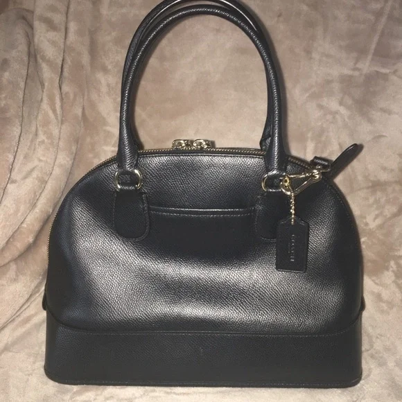 Coach Cora Dome in black pebbled leather - Picture 3 of 8